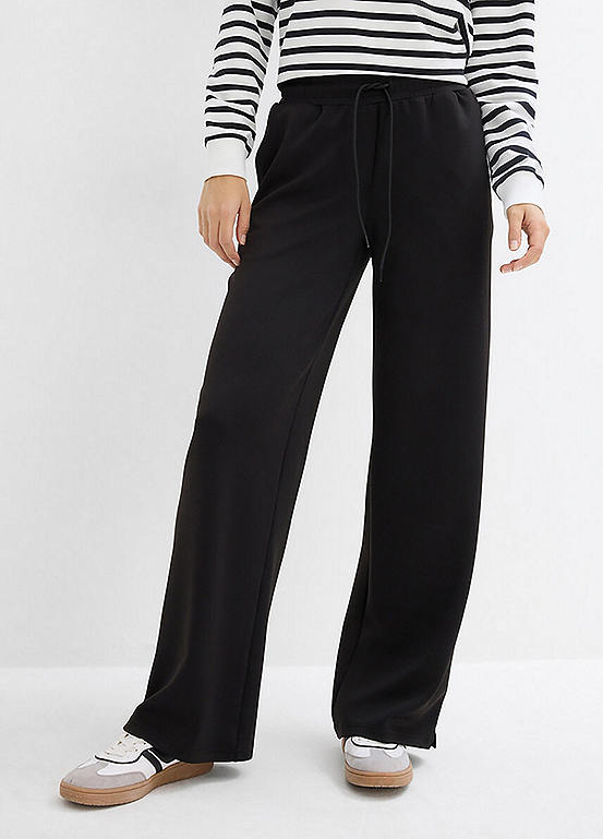 bonprix Wide Leg Scuba Trousers
