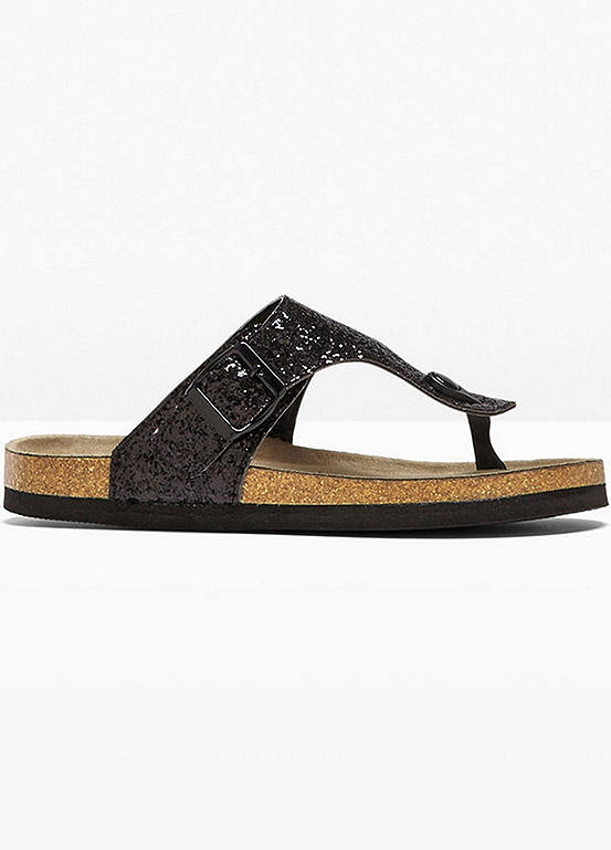 bonprix Women’s Sparkly Toe Post Sandals