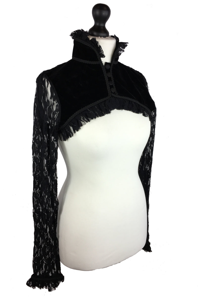 Burleska Raven Bolero Black Velvet