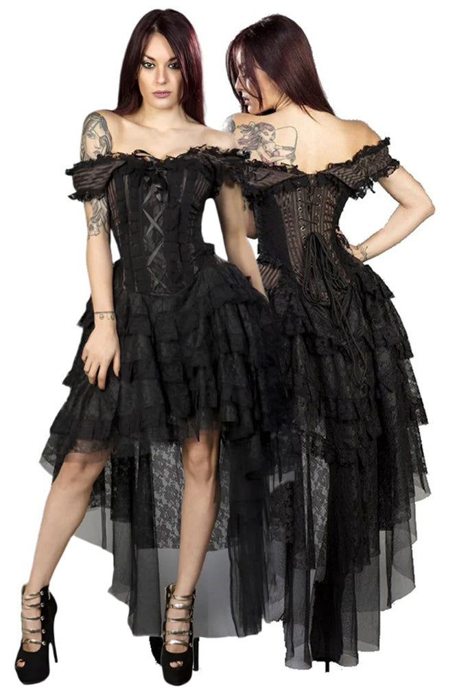 Burleska Ophelie Dress Brown Stripe