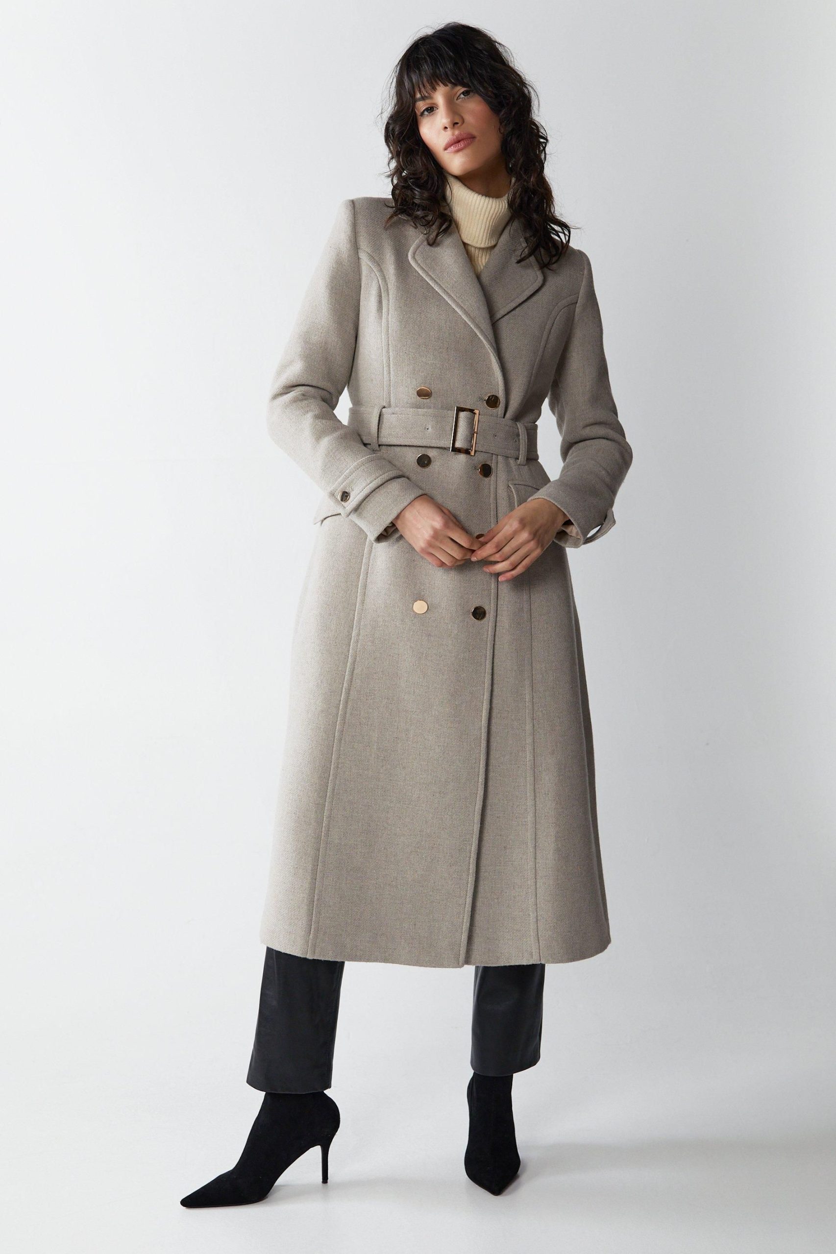 Premium Double Breasted Italian wool Tailored Coat