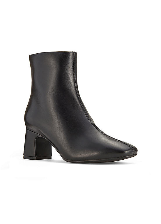 Clarks Black Leather Fernie Zip Boots