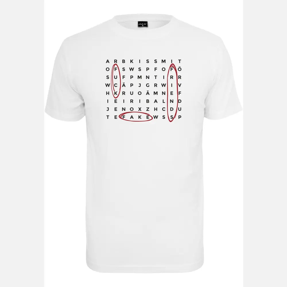 Mister Tee - Men's F*ck Fake Friends Crossword Tee by Grin Entertainment Store