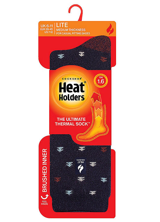 Heat Holders Men’s 1 Pair Navy/Merlot Lite Socks - Marisol