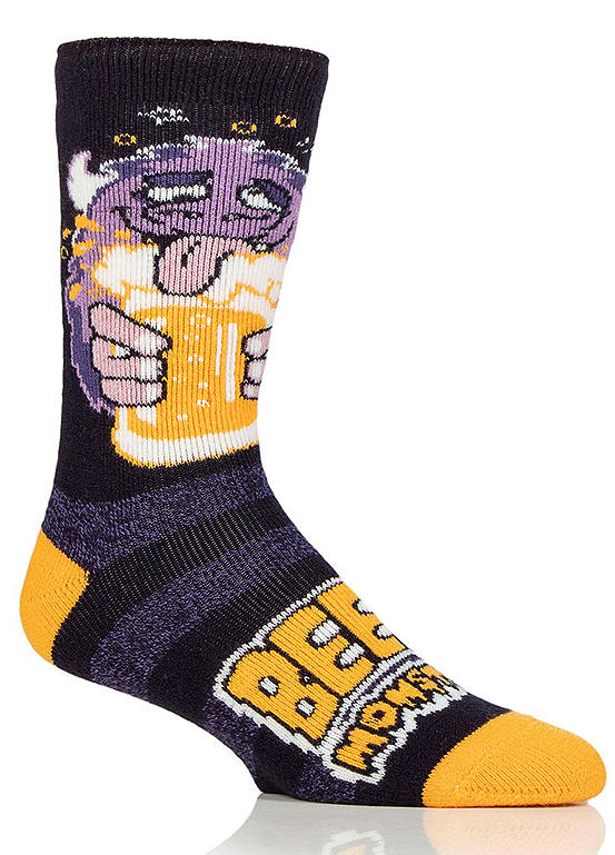 Heat Holders Men’s 1 Pr Lite Beer Monster Socks