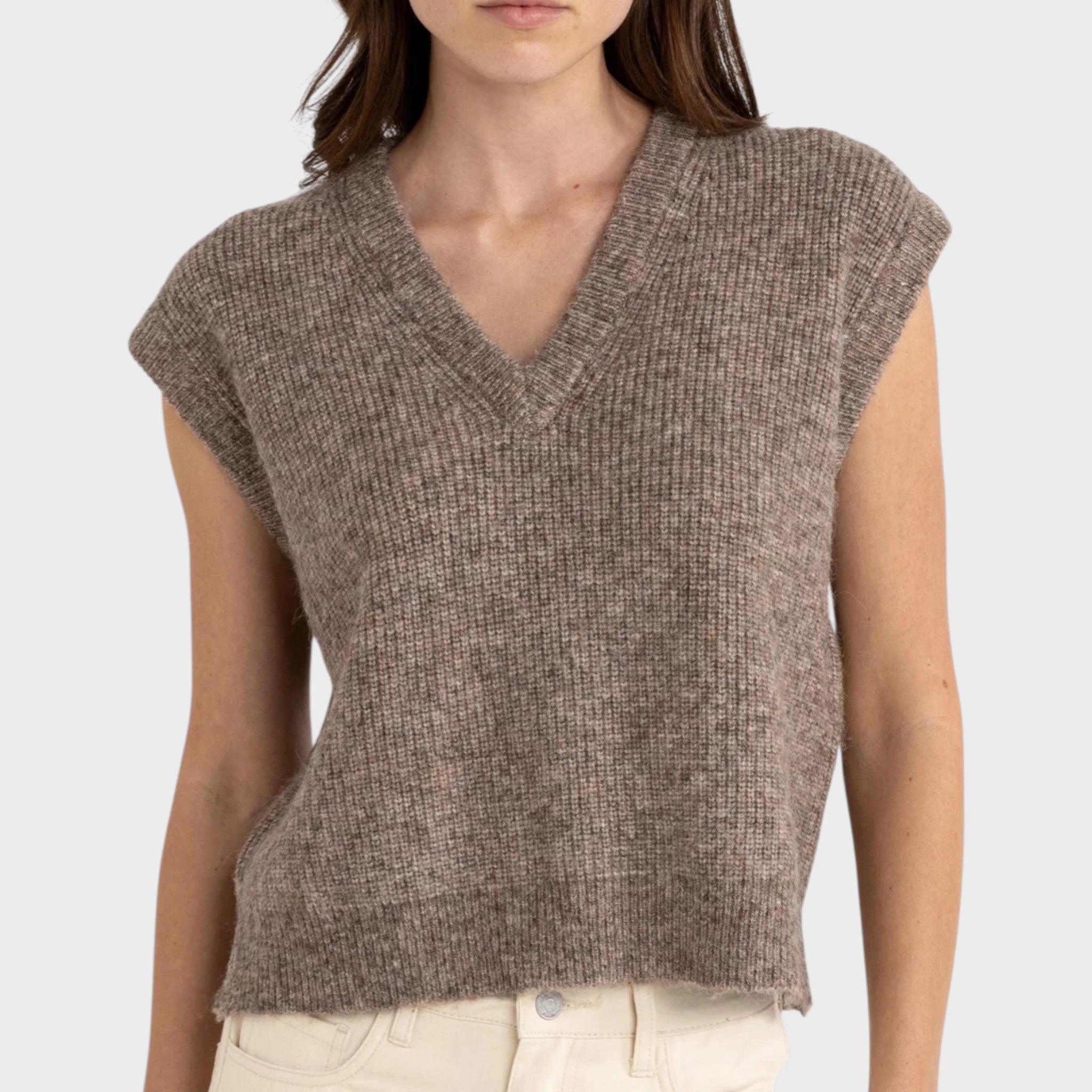 Rhythm Women's Quinn Knit Vest - Oatmeal