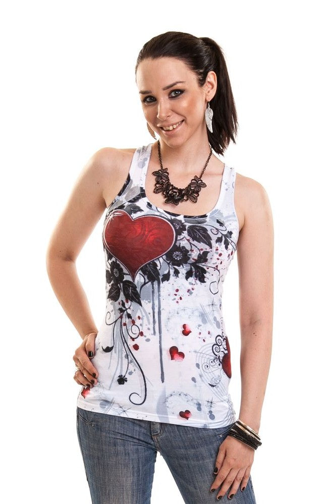 Innocent Rose Heart Lace Vest