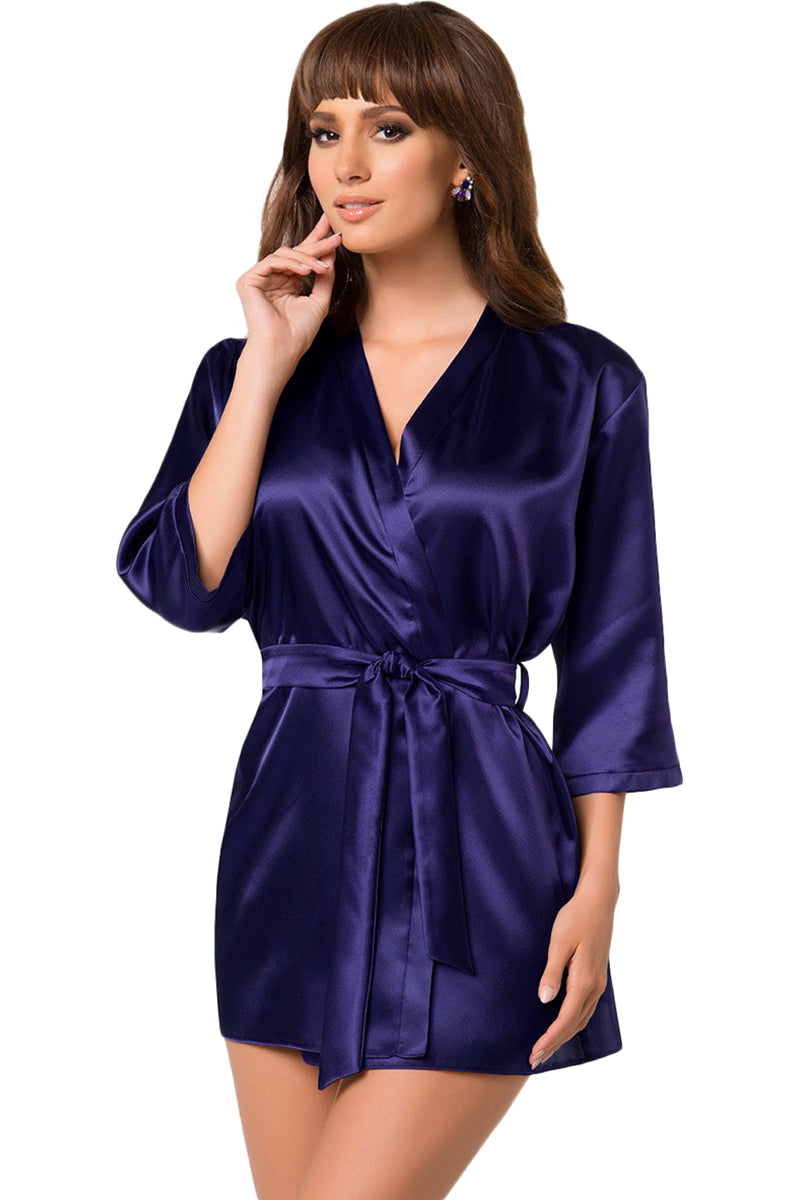 Irall Aria Dressing Gown Navy
