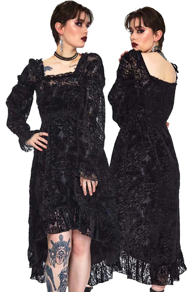 Jawbreaker Paisley Burnout Dress