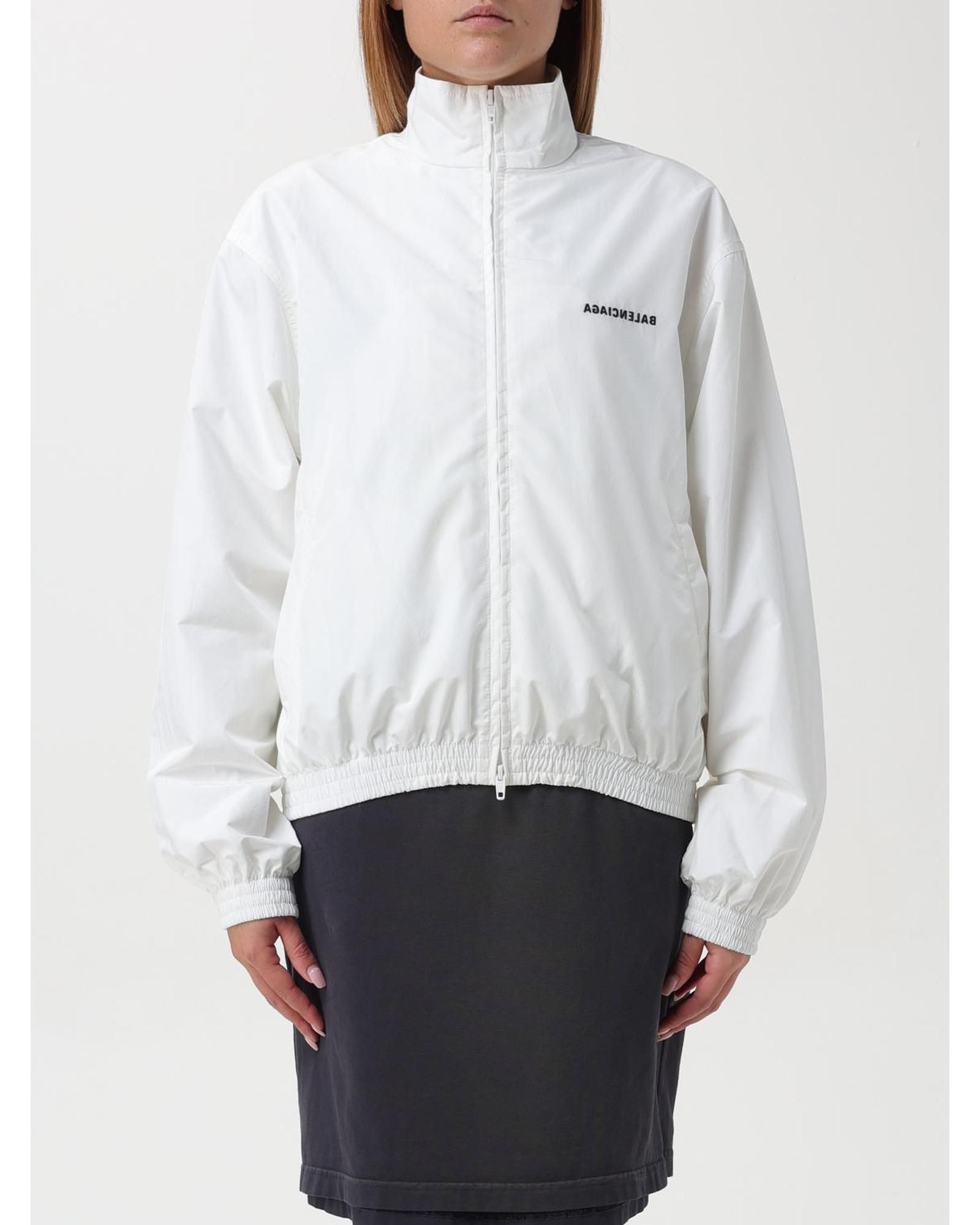 Logo Track Jacket ZipUp- White