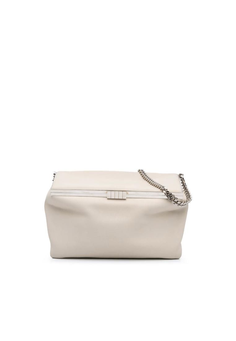 Preloved Loulou Toy Shoulder Bag Beige Leather- Brown