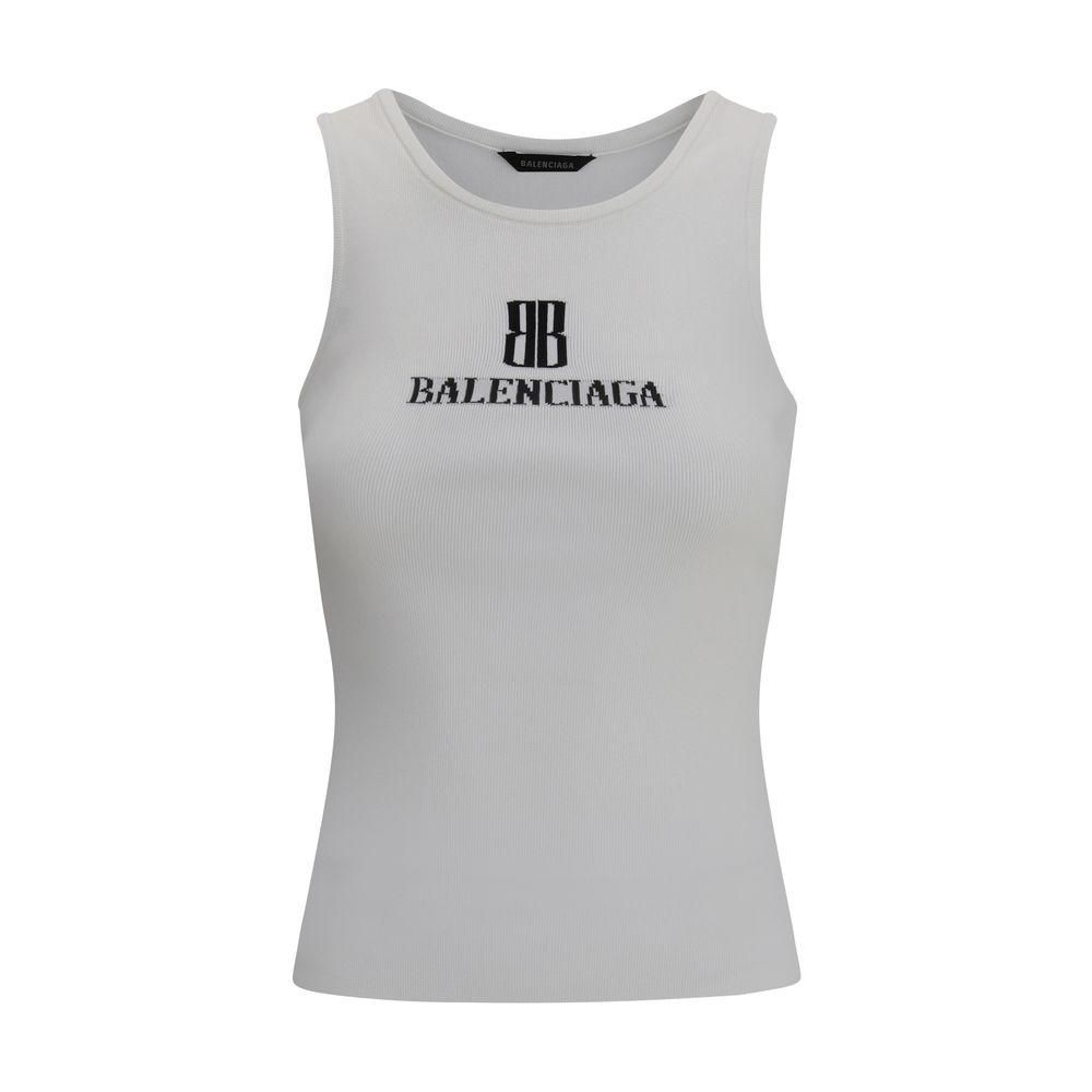 Logo Tank Top- White Clothing