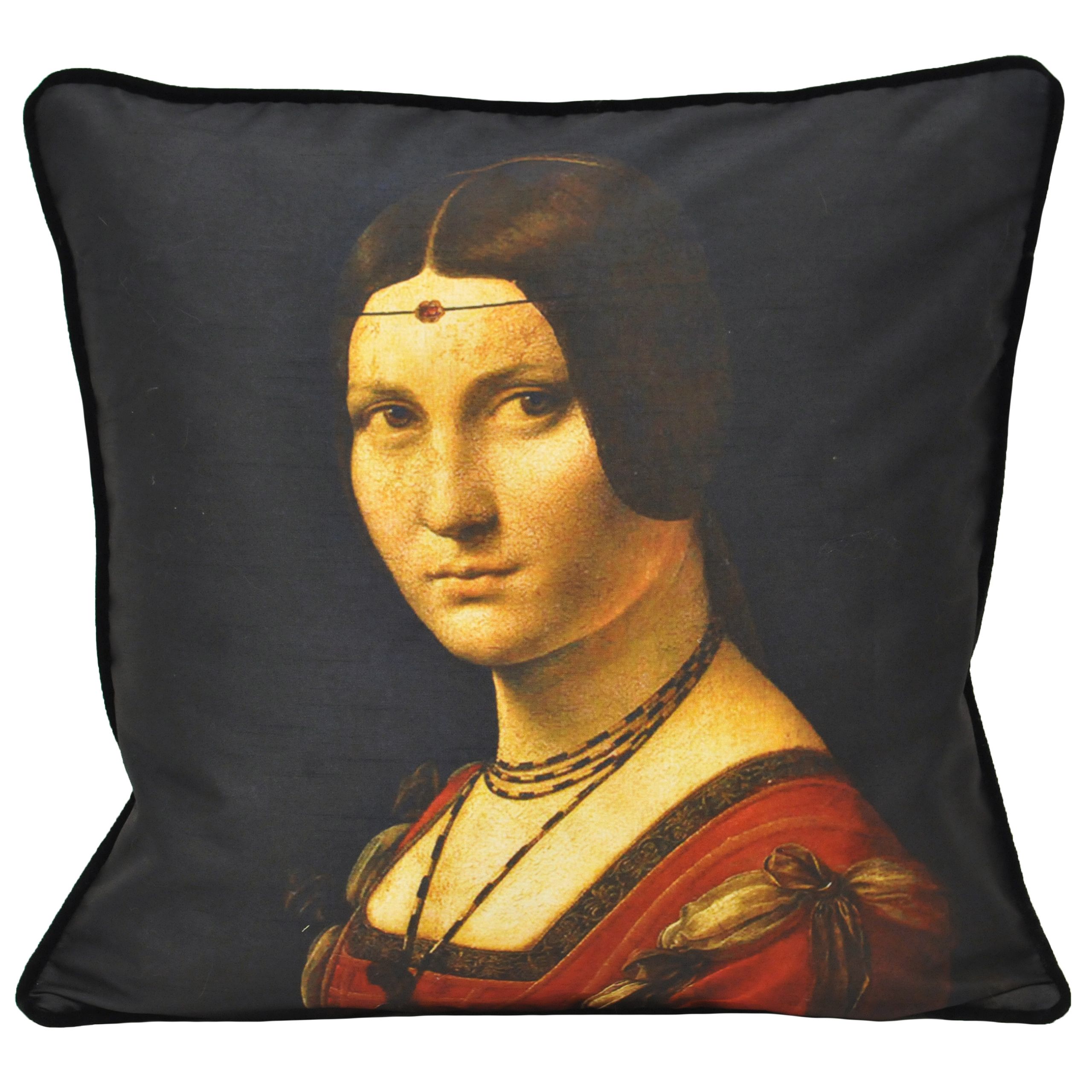 Leonardo Belle Printed Piped Cushion