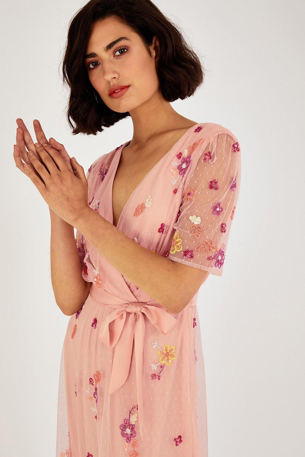 Lacey Embellished Midi Dress