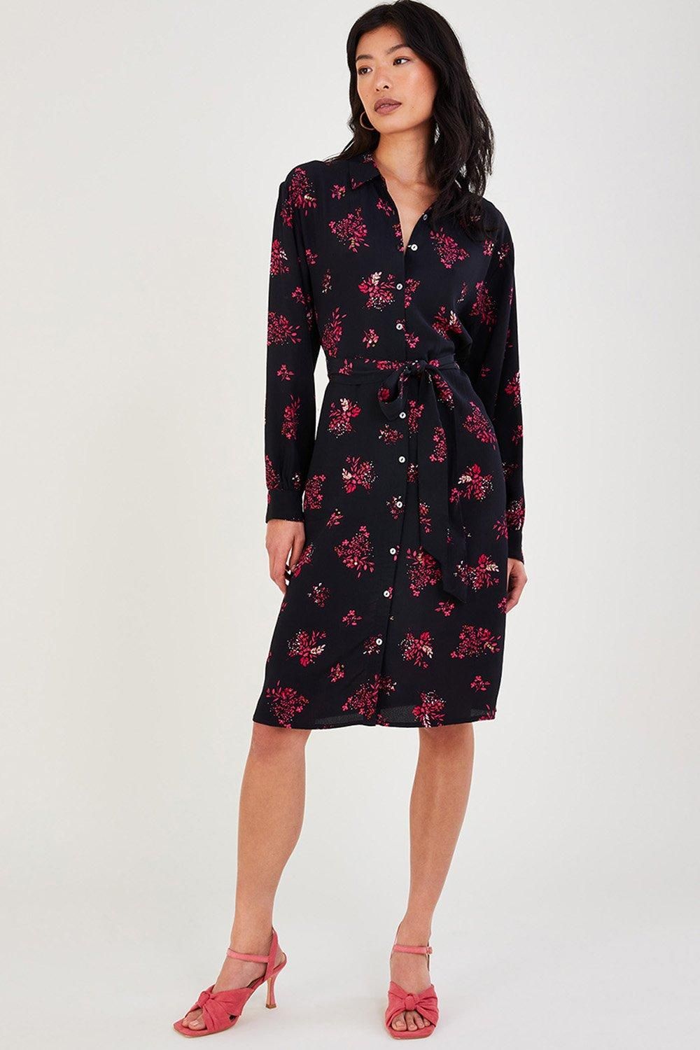 'Benji' Floral Print Shirt Dress