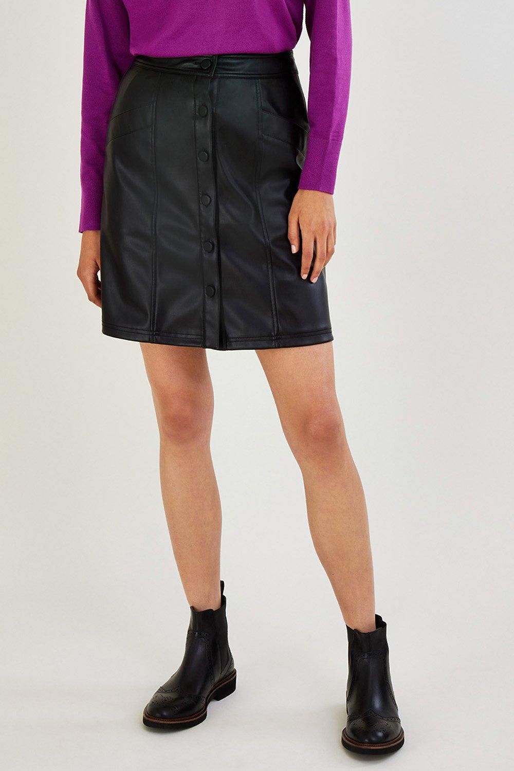 'Shirley' PU Leather Mini Skirt