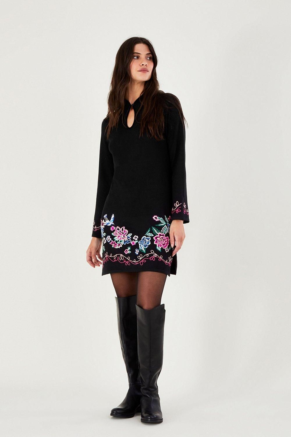 Embroidered Short Tunic Dress