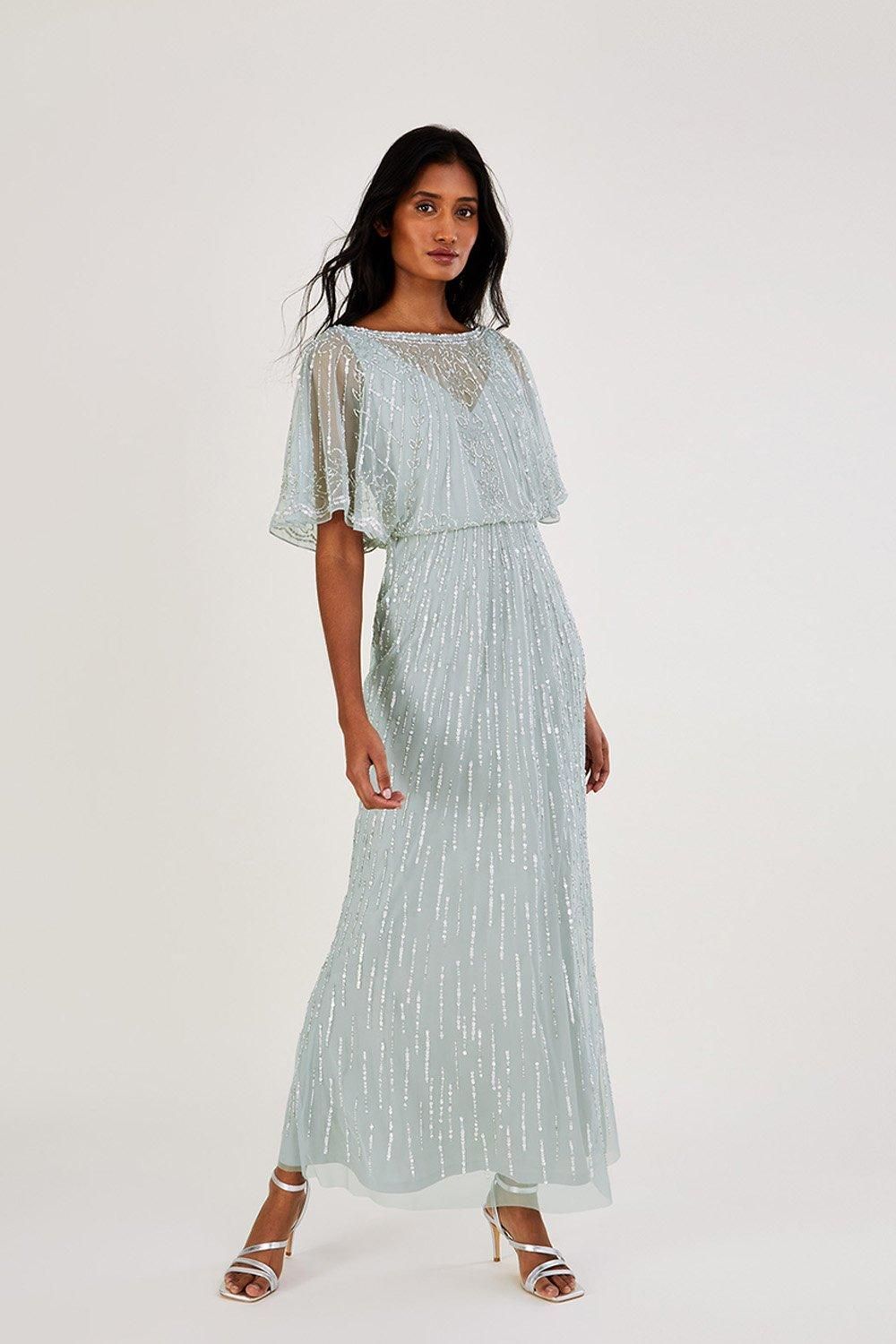 'Elizabeth' Embellished Maxi Dress