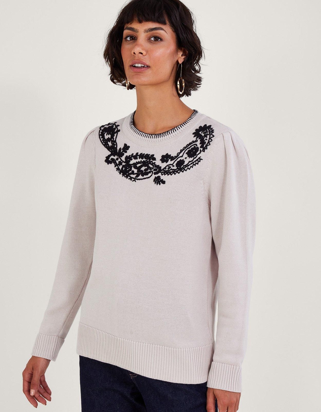 Paisley Embroidered Jumper