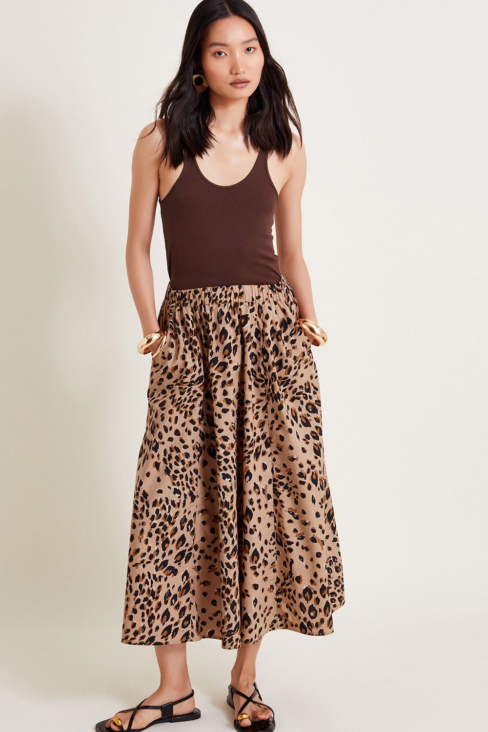 Raife Leopard Print Skirt