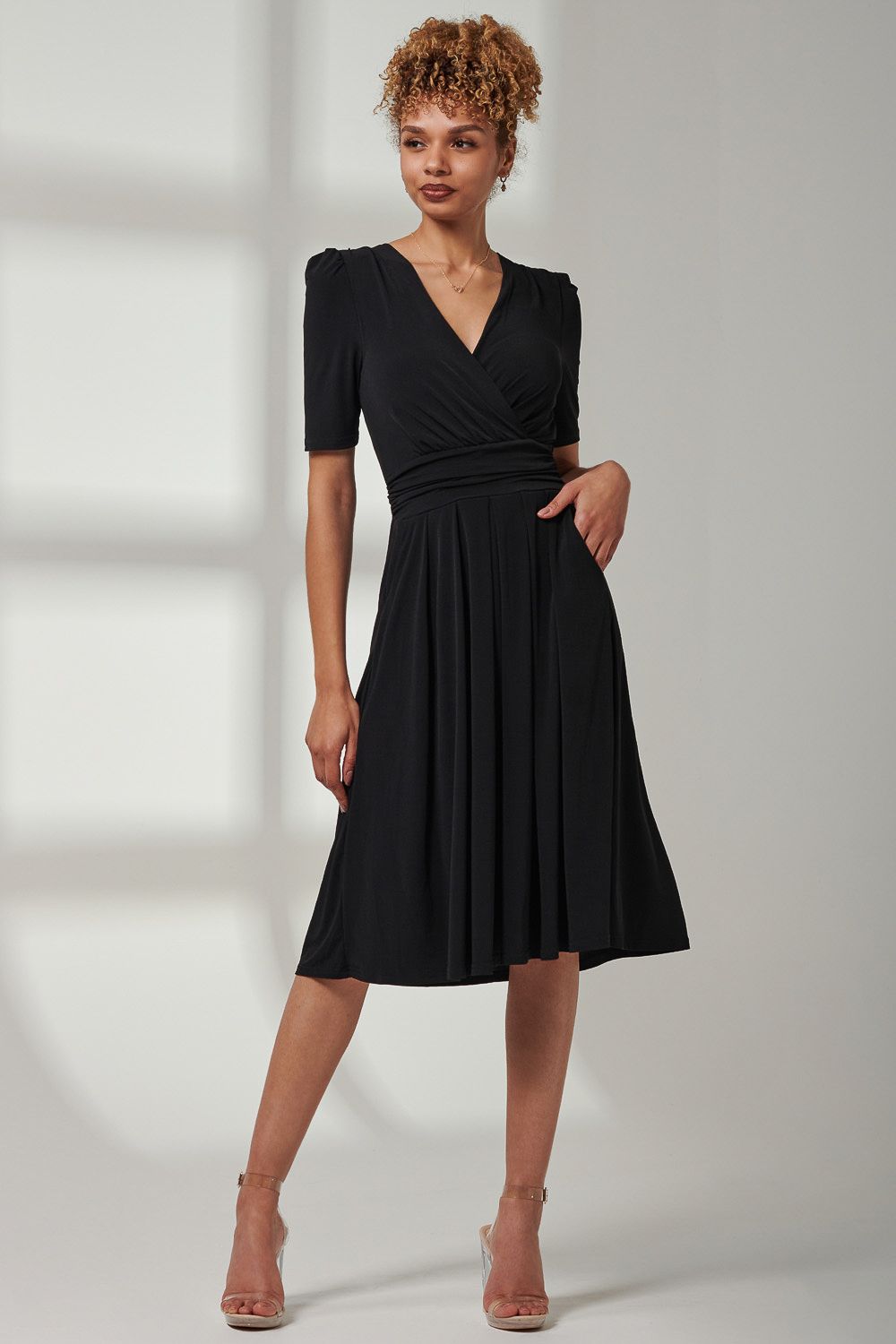 Bianca Half Sleeve Jersey Midi Dress