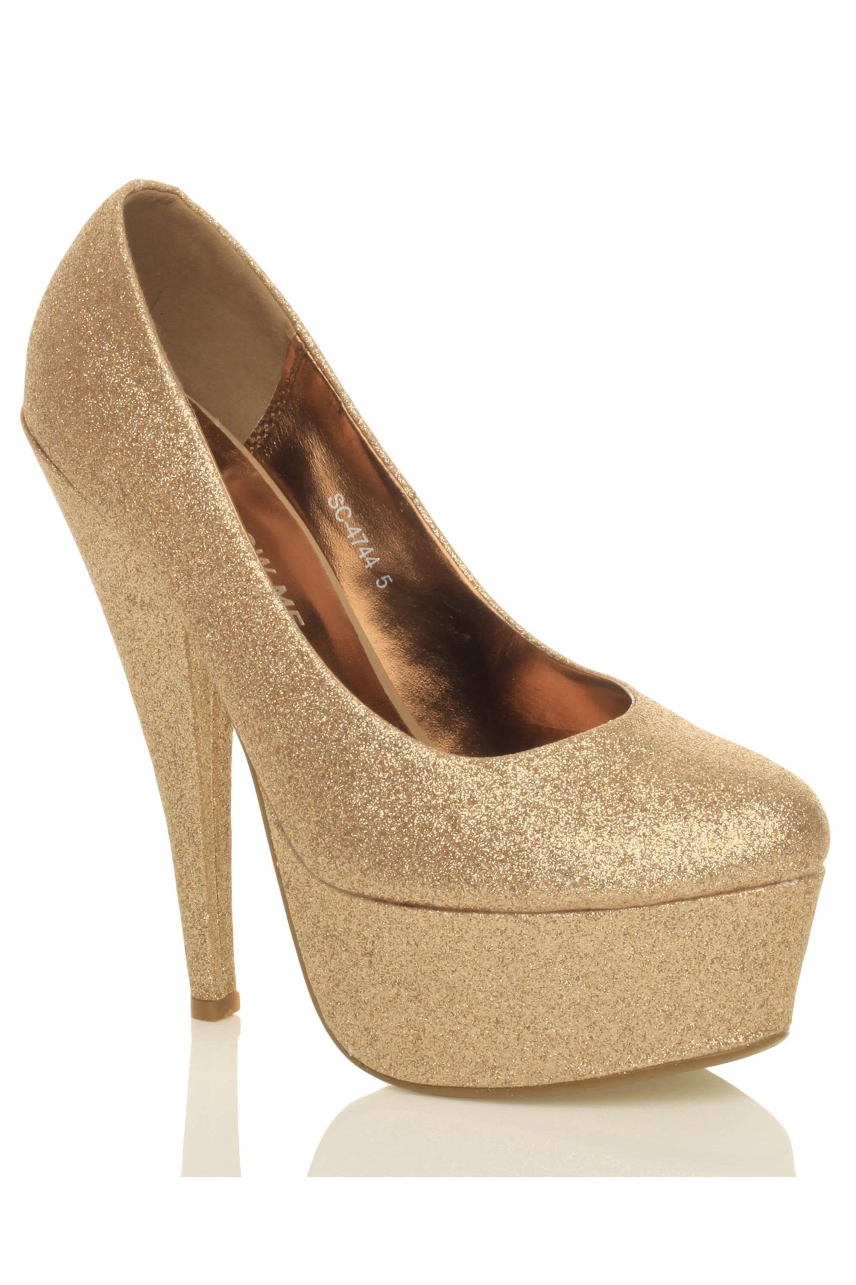 High  Heel Platform  Court Shoes