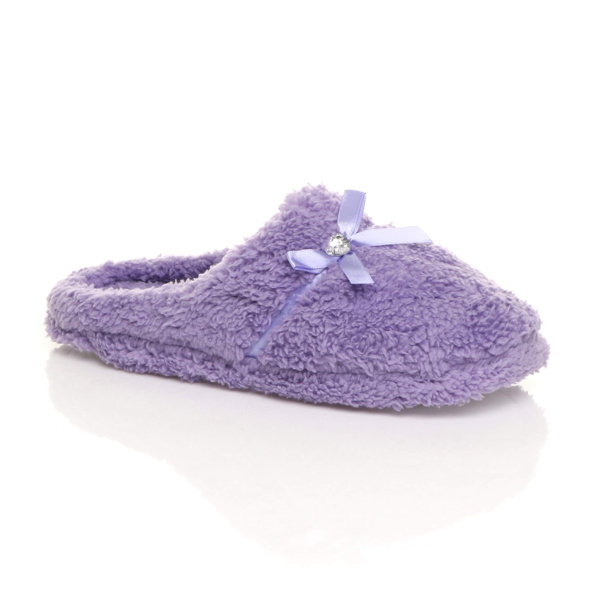 Flat Heel Fleece Mules Slippers