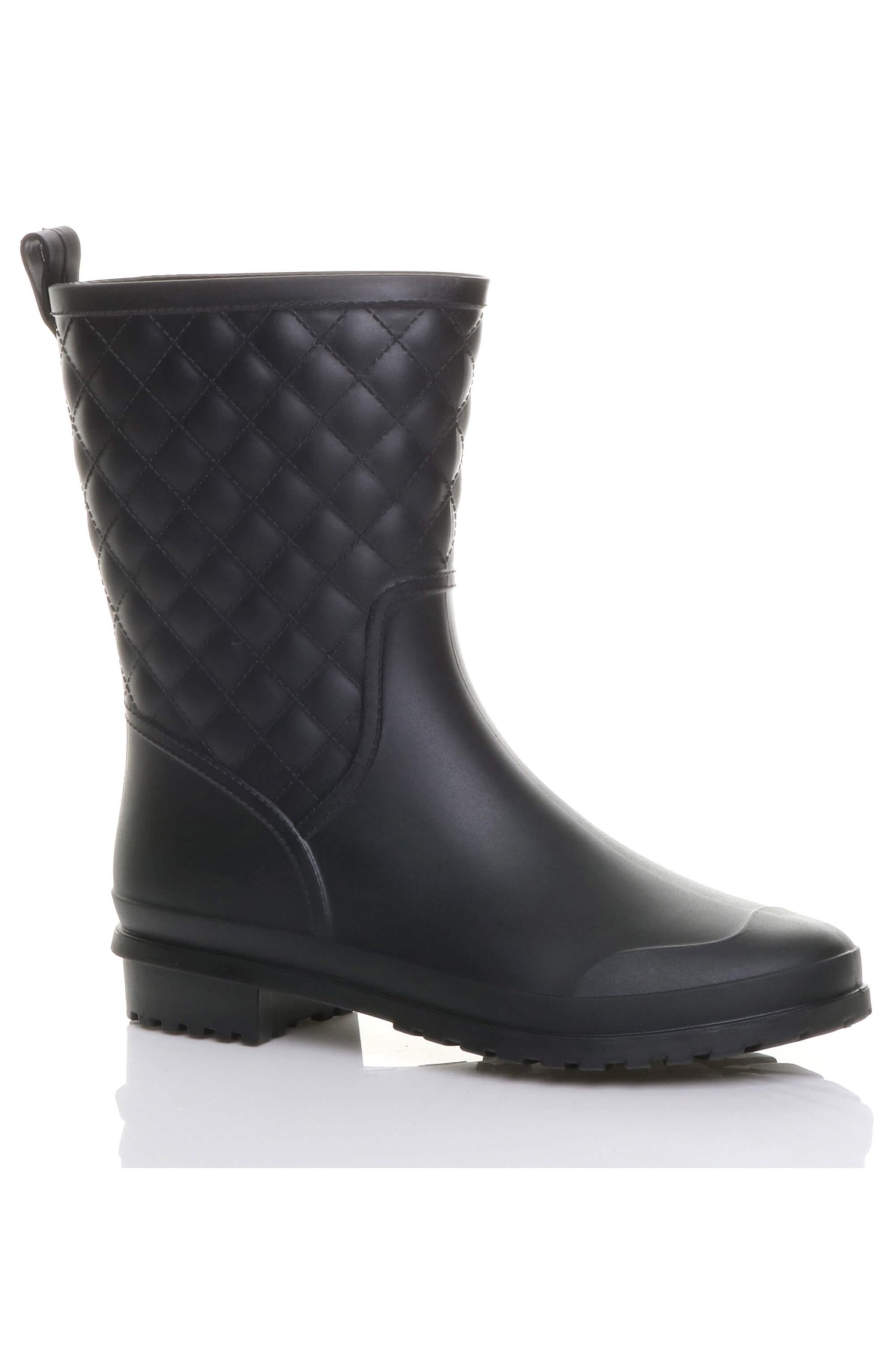 Low Heel Waterproof Wellingtons Quilted Ankle Boots Wellies