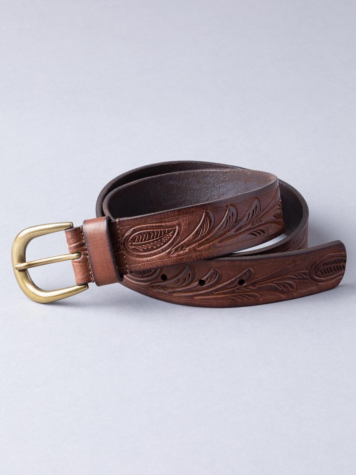Embossed Leather Belt
