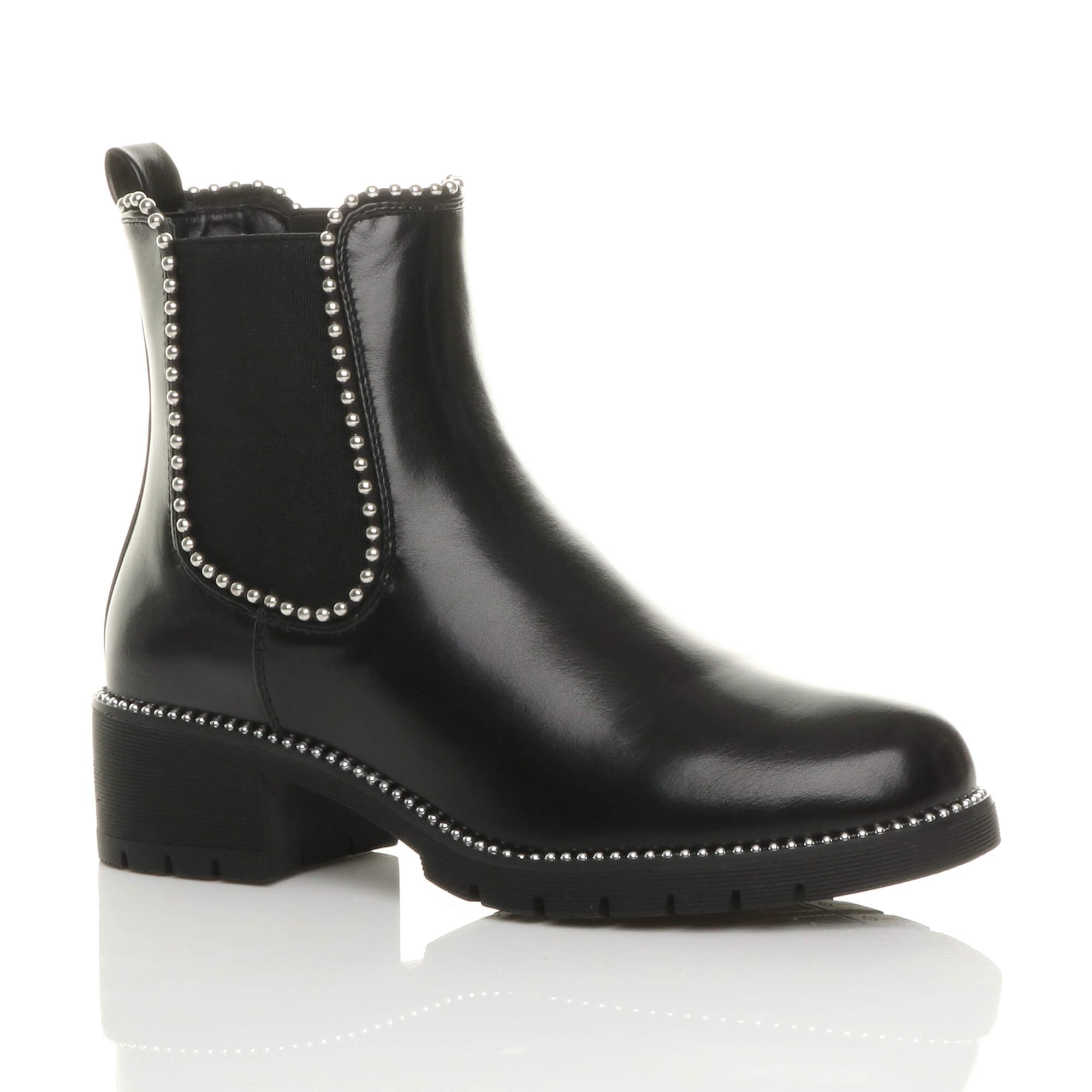 Low Block Heel Chelsea Boots