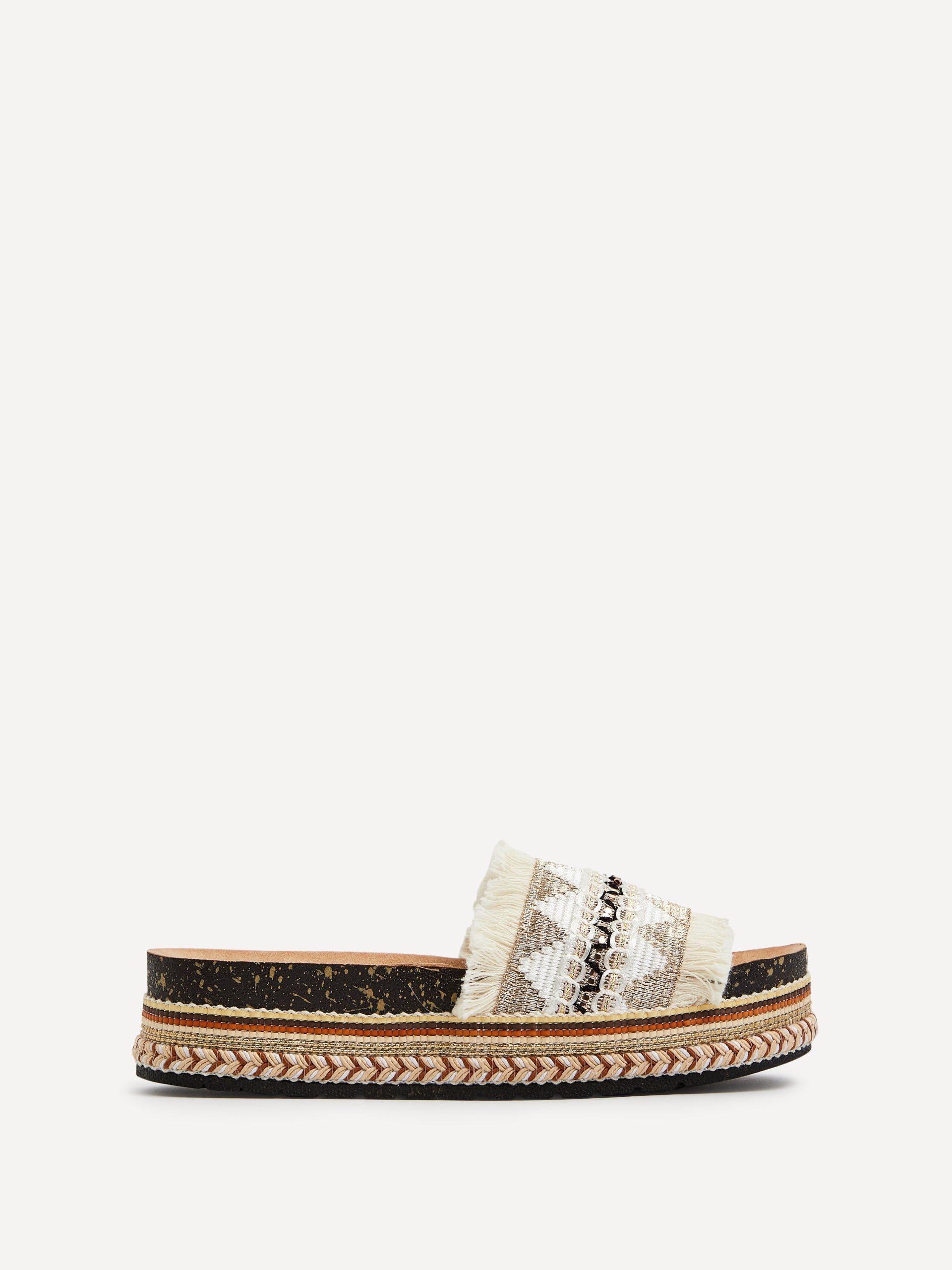 Janelle Neutral Flatform Slip On Sandal