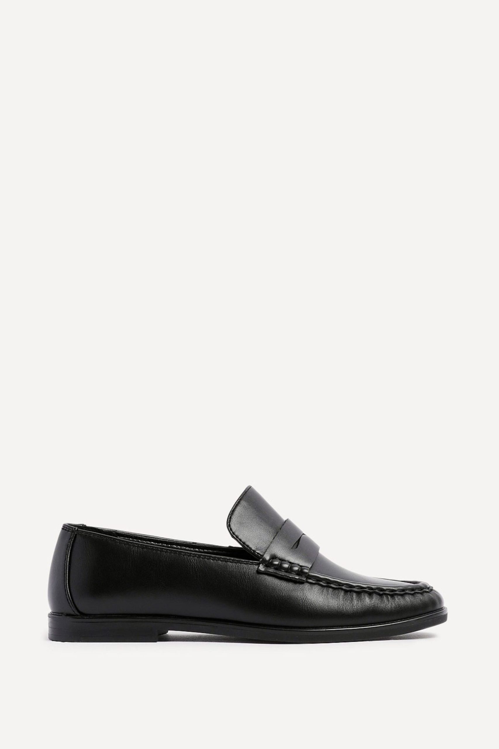 Belmont Black Faux Leather Ruched Loafer