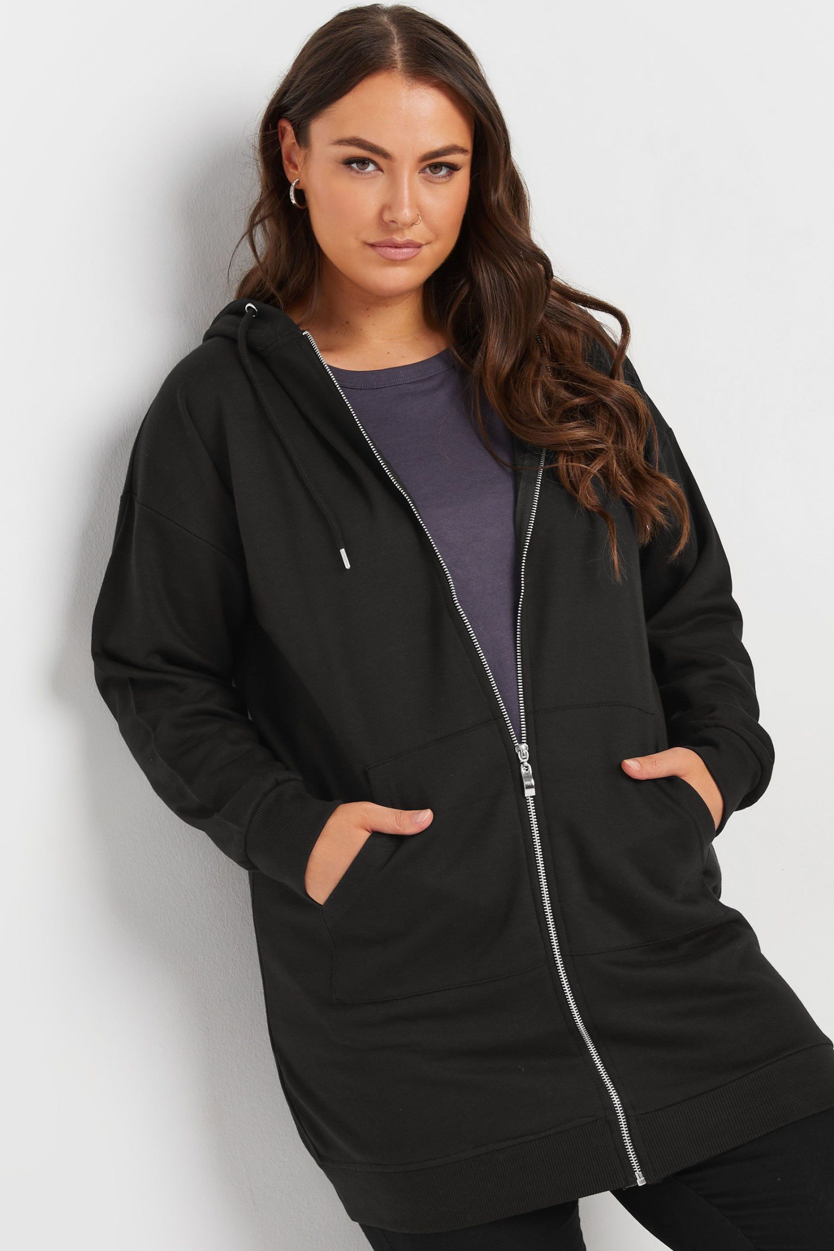 Longline Zip Hoodie