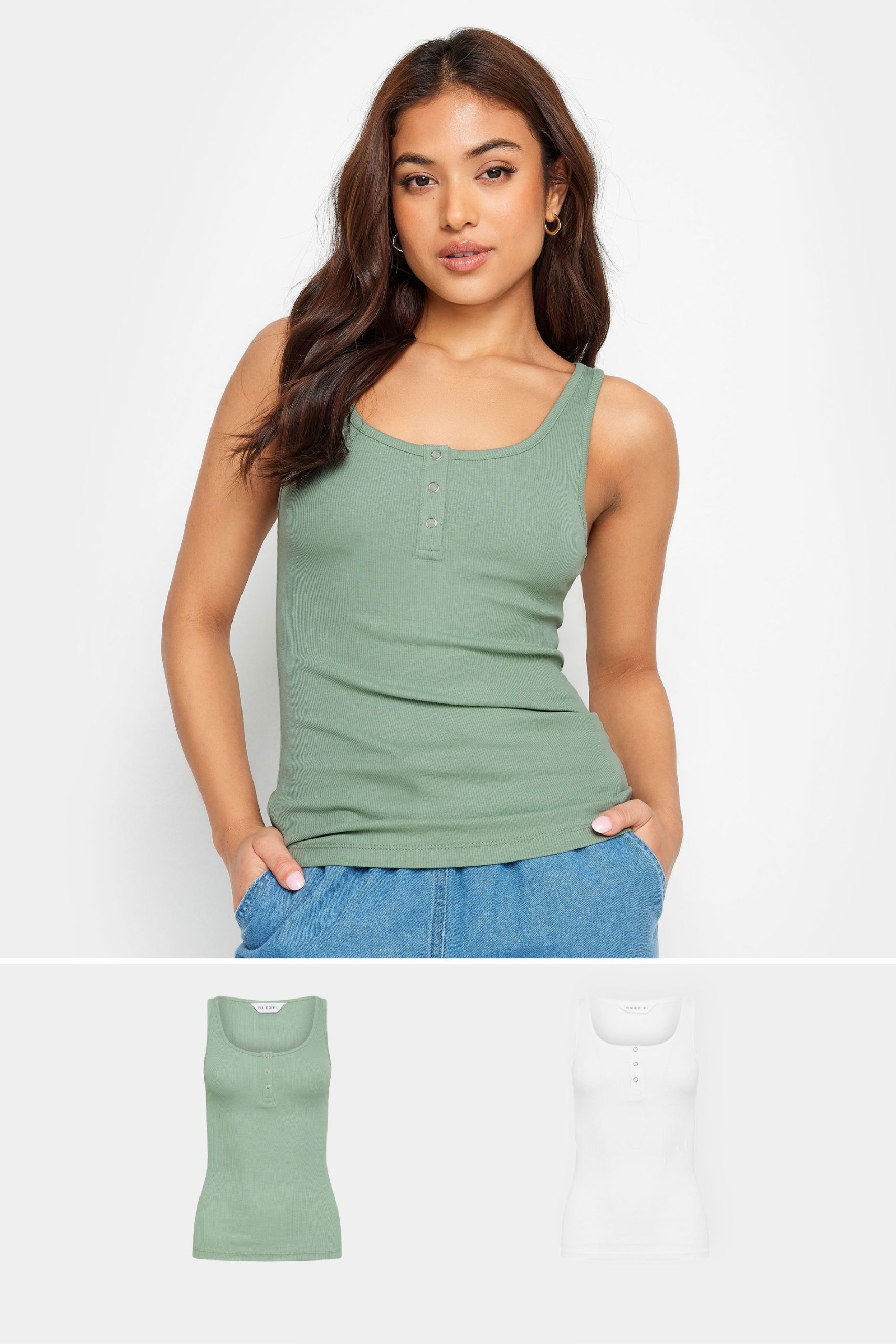 Petite 2 Pack Vest Tops
