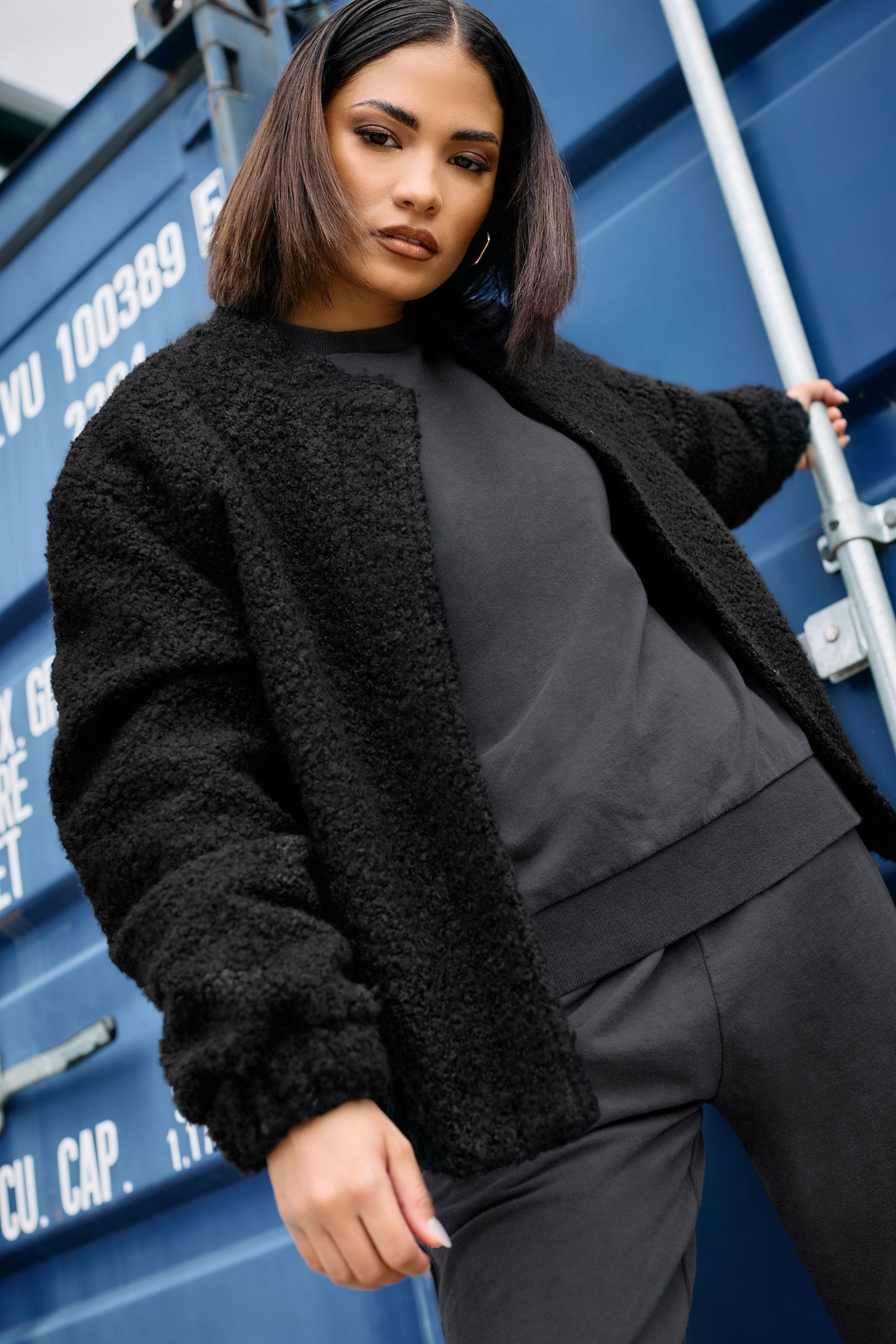 Petite Boucle Bomber Jacket