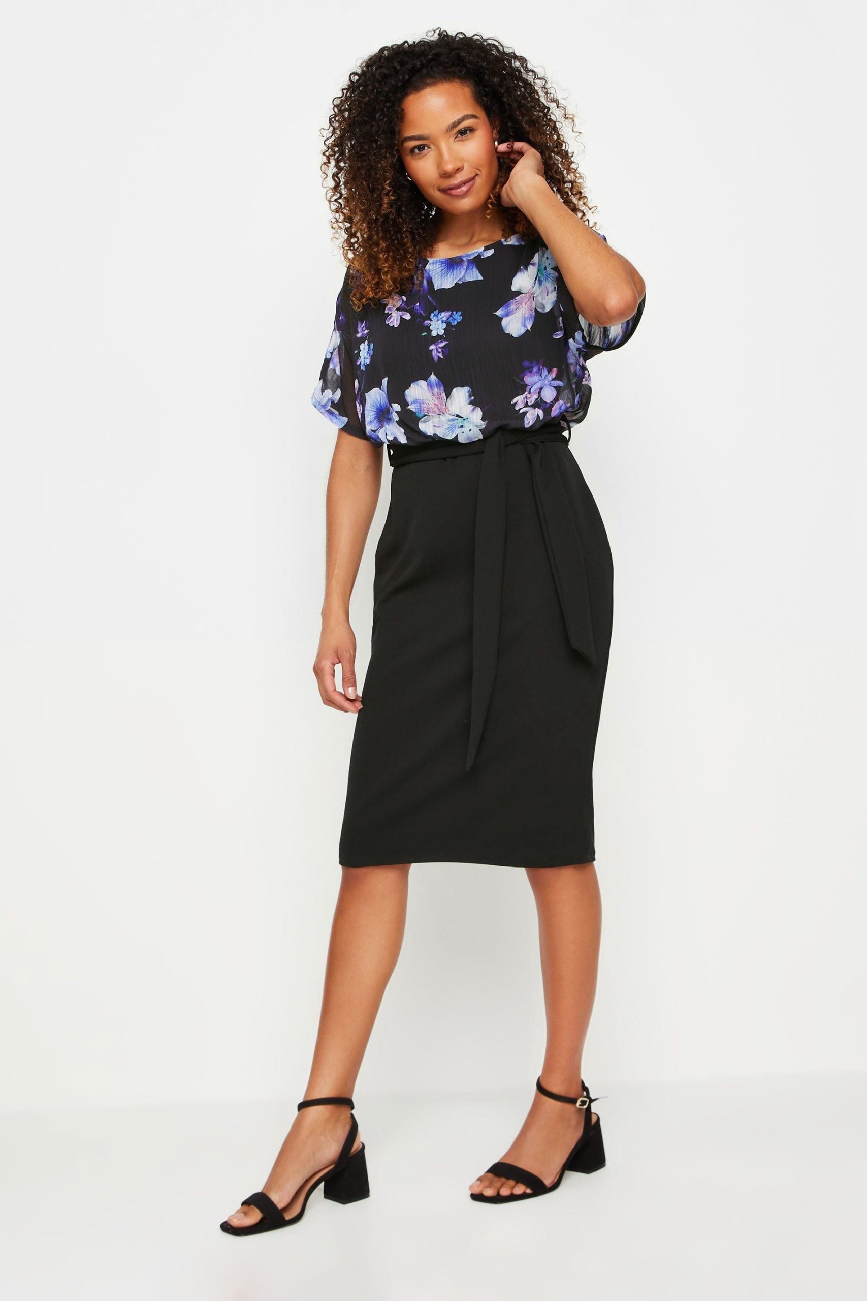 2 In 1 Tie Belt Dress