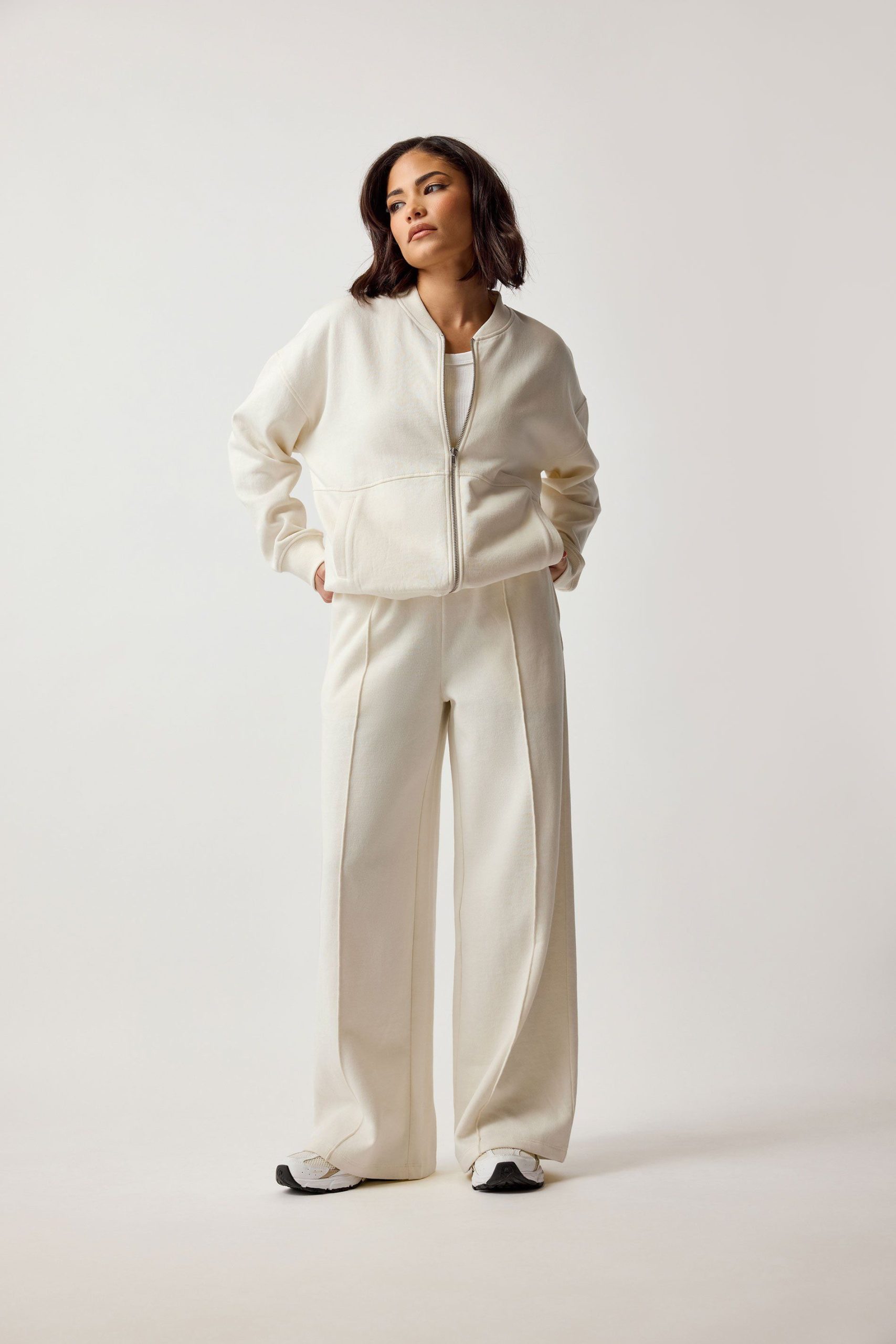 Petite Jersey Zip Bomber Jacket