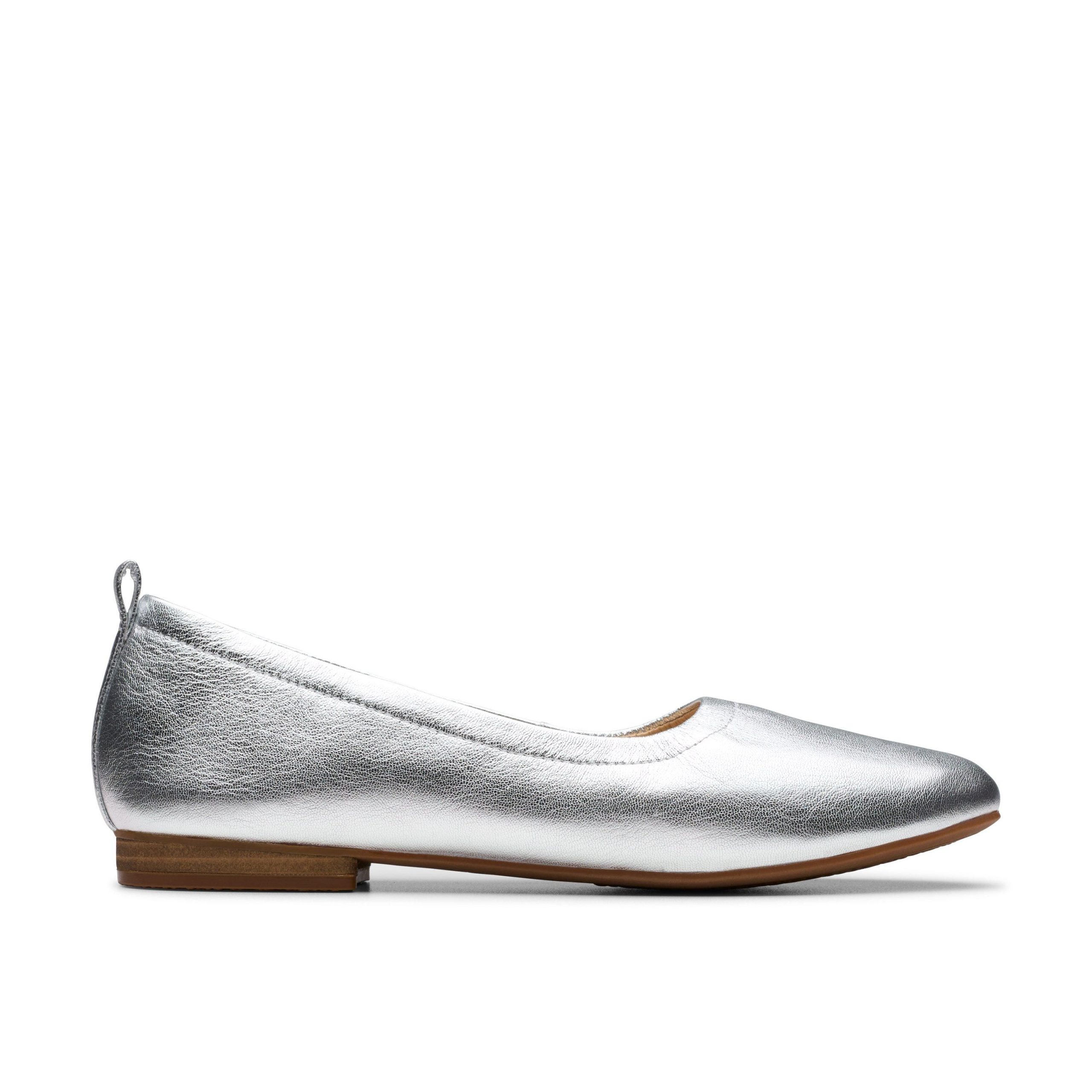 Fawna Soft Silver Metallic Ballet Pumps