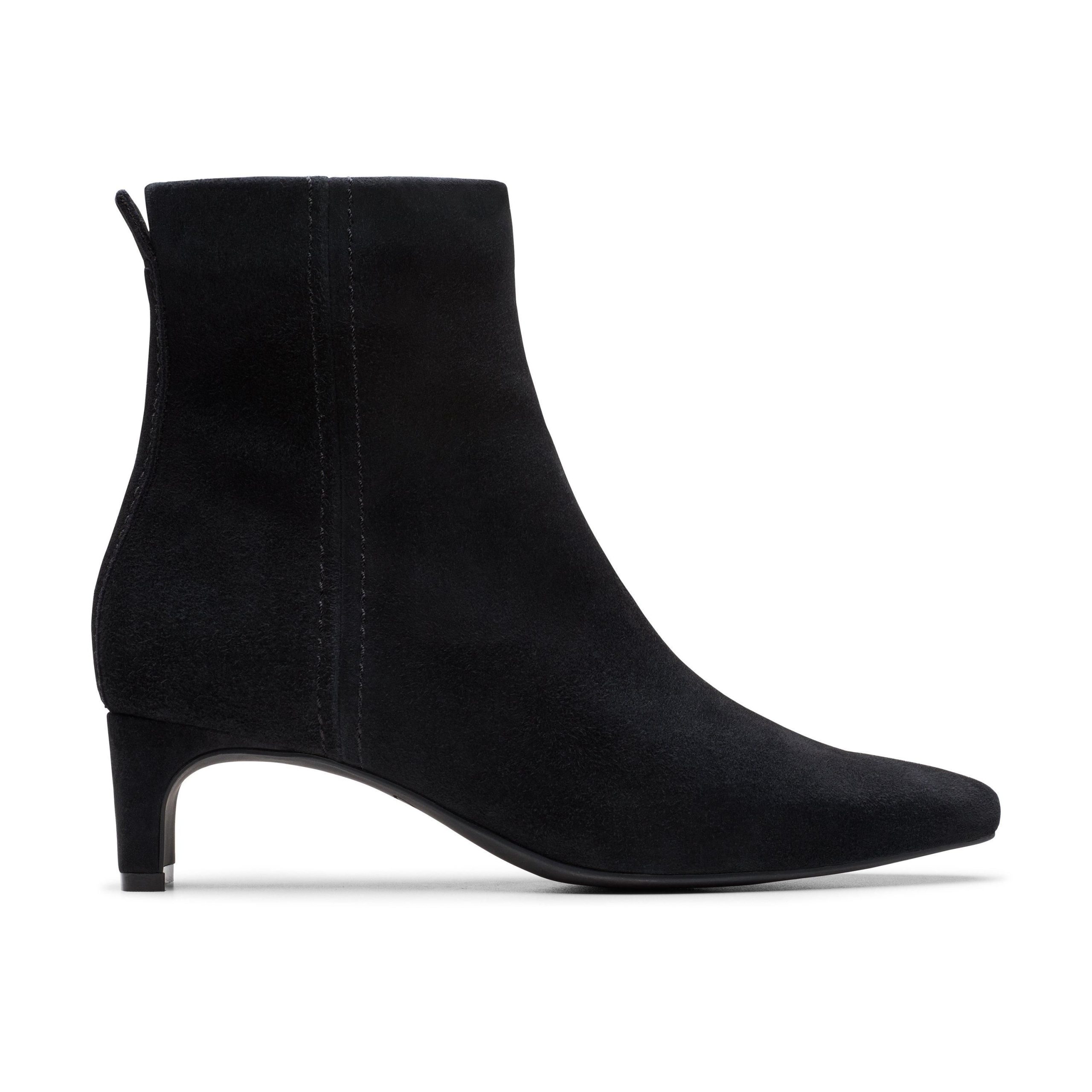Edina Up Black Suede Ankle Boots