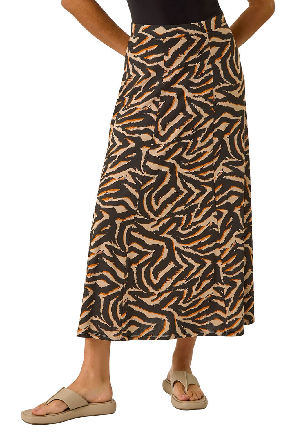 Abstract Animal Print A-Line Skirt