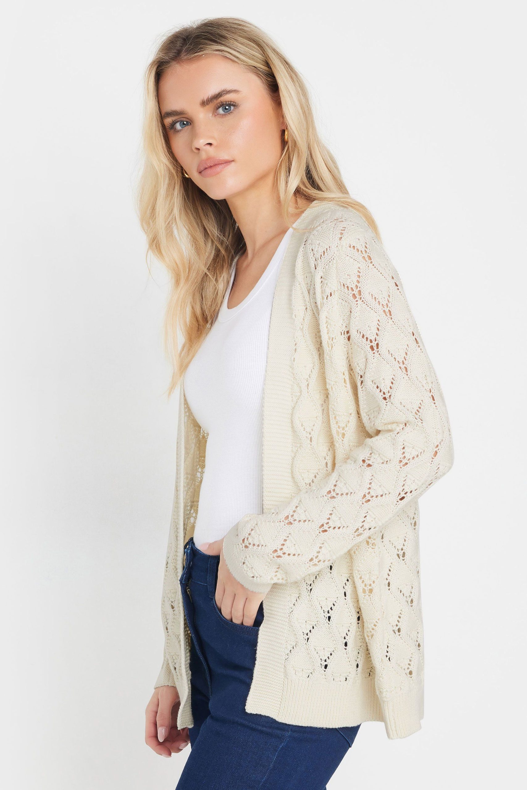 Petite Crochet Cardigan