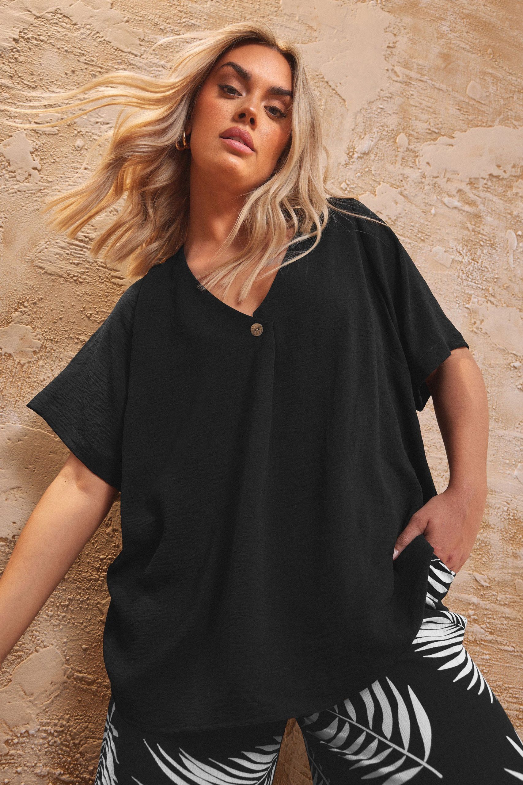 Button Detail Blouse