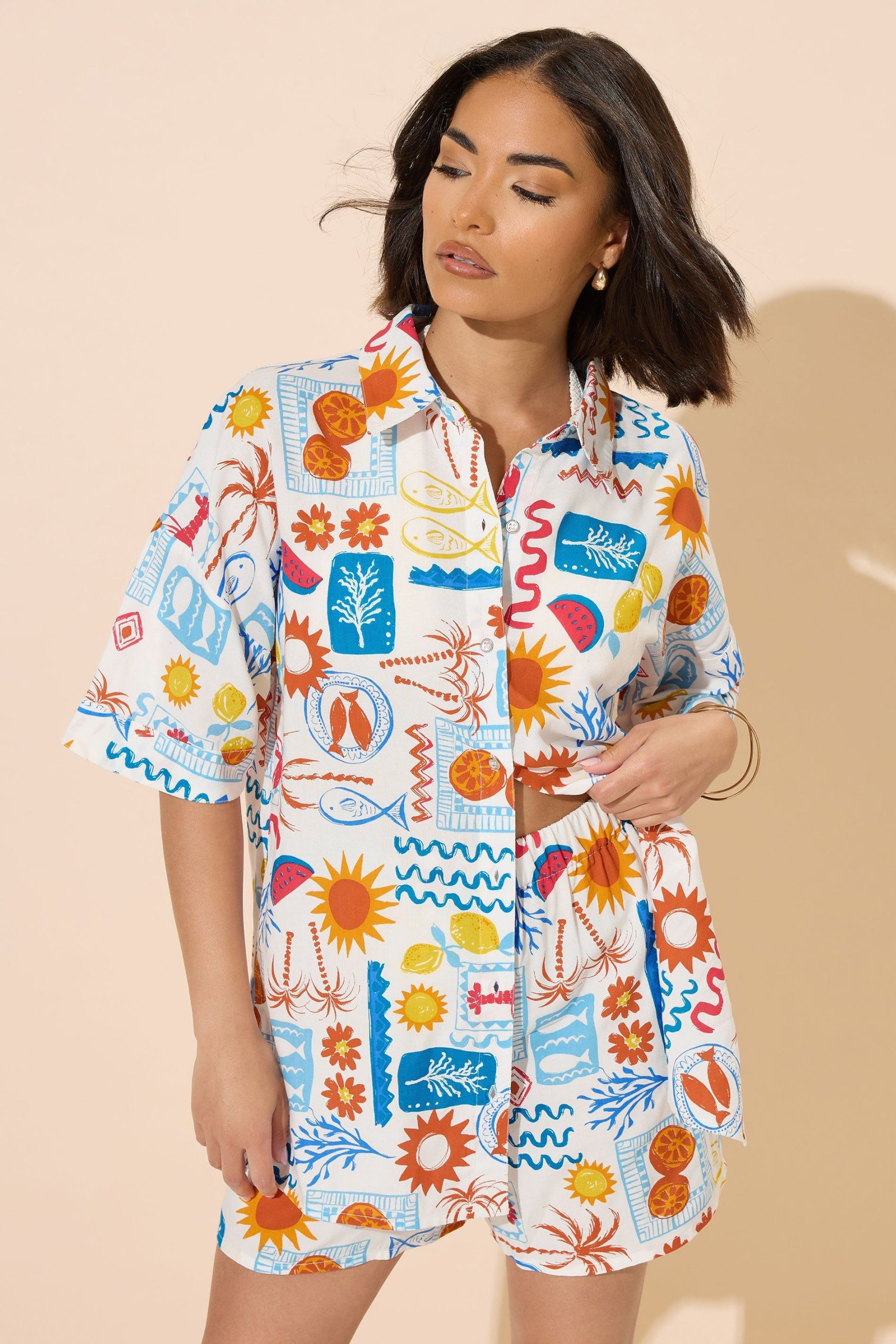 Petite Postcard Graphic Shirt