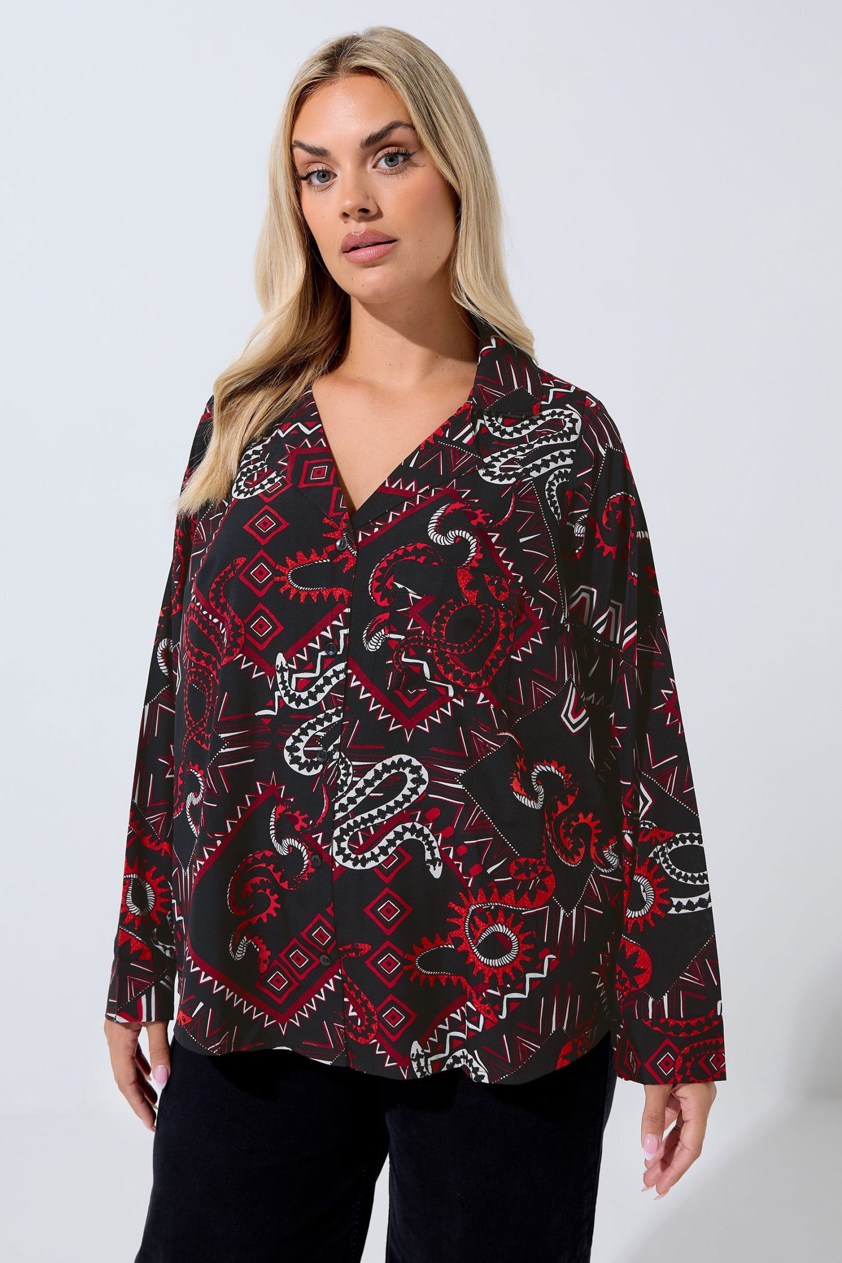 Aztec Snake Print Shirt