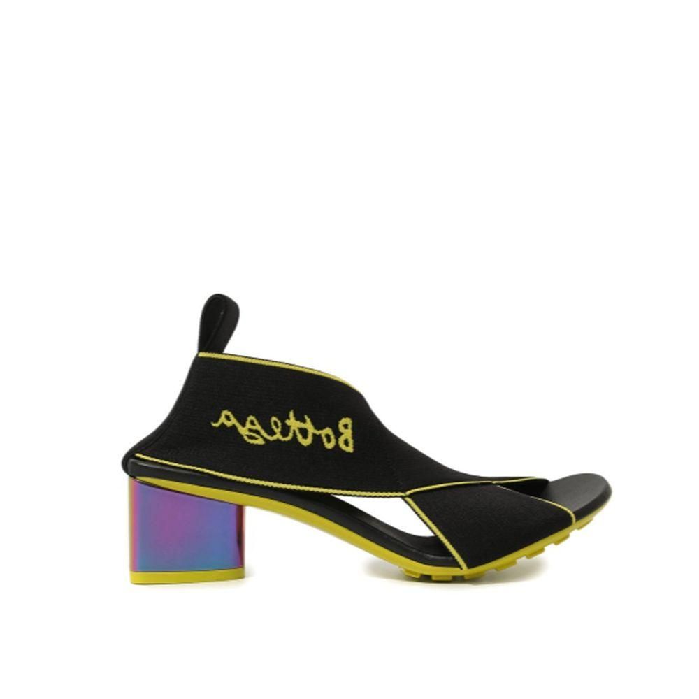 Flexible Fabric Sandals with Rubber Sole and Embossed Logo-
