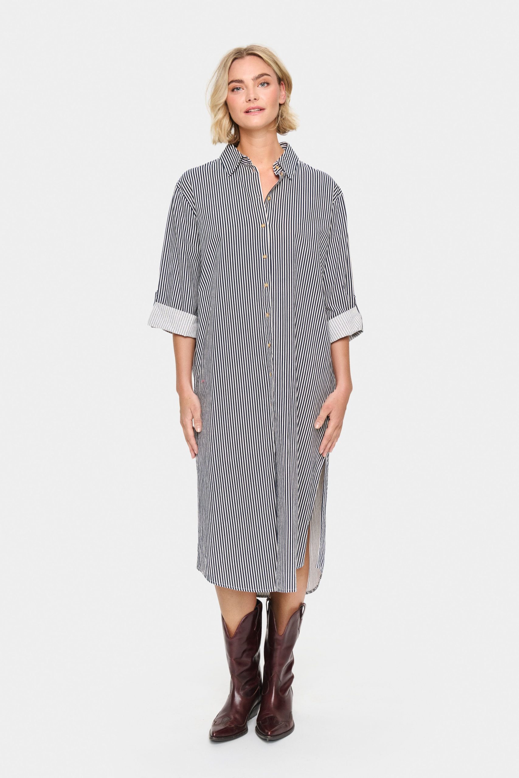 ZalindaSZ Stripe Shirt Dress Striped