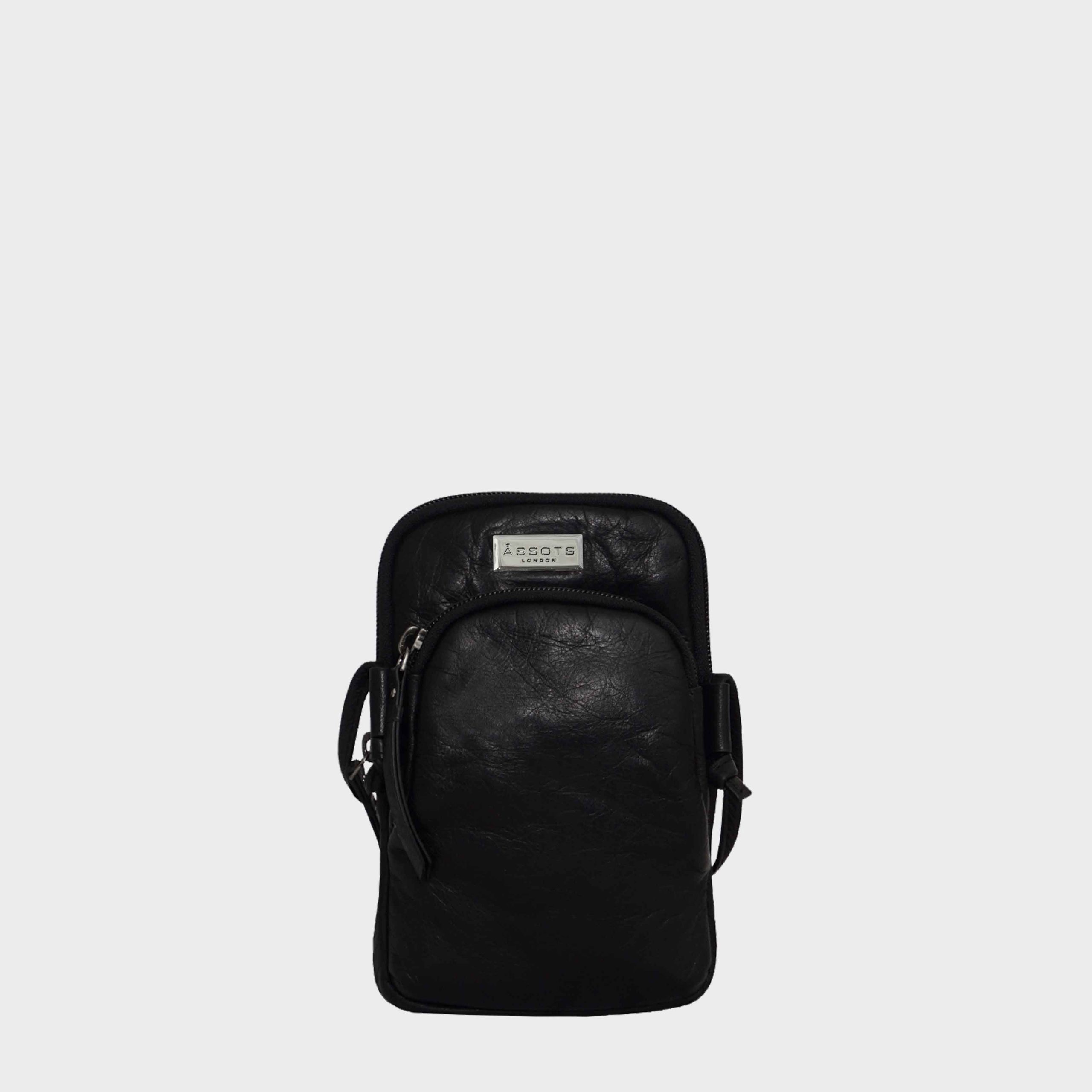 'SARAH' Vintage Natural Grain Leather Mini Crossbody Bag