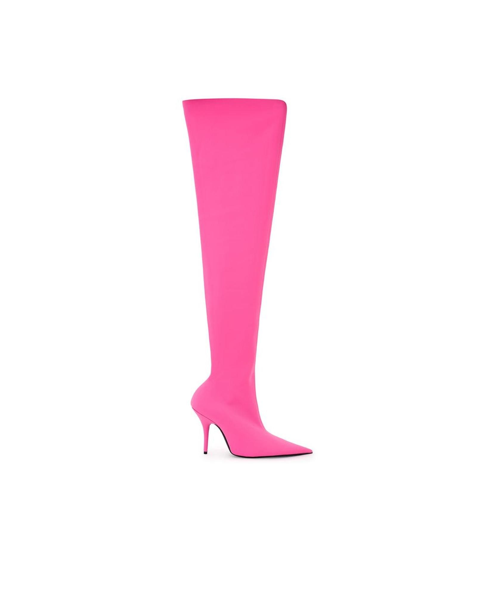 Knife Stretch Boots Pink Stilettos Women
