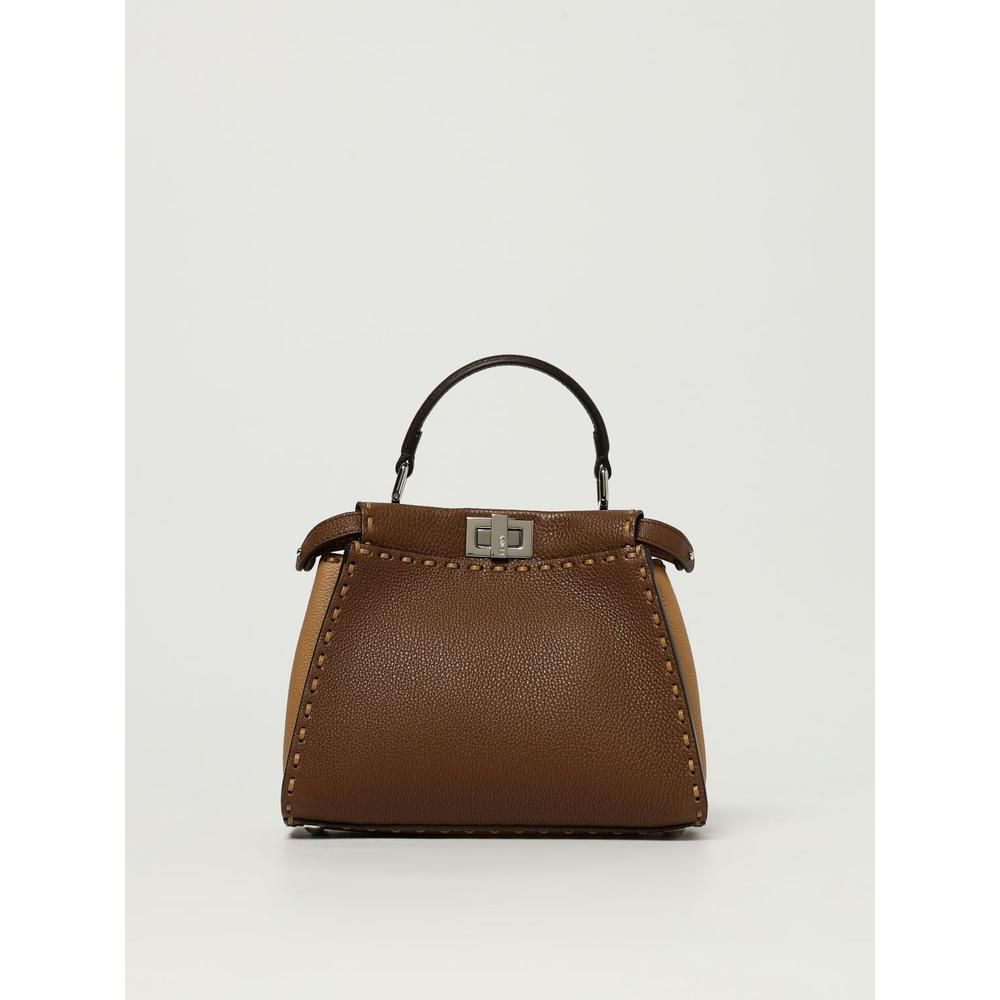 Top Handle Bag- Brown Mini Bags