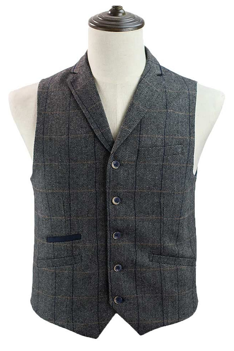 Albert Grey Tweed Steampunk Waistcoat (36, 78)